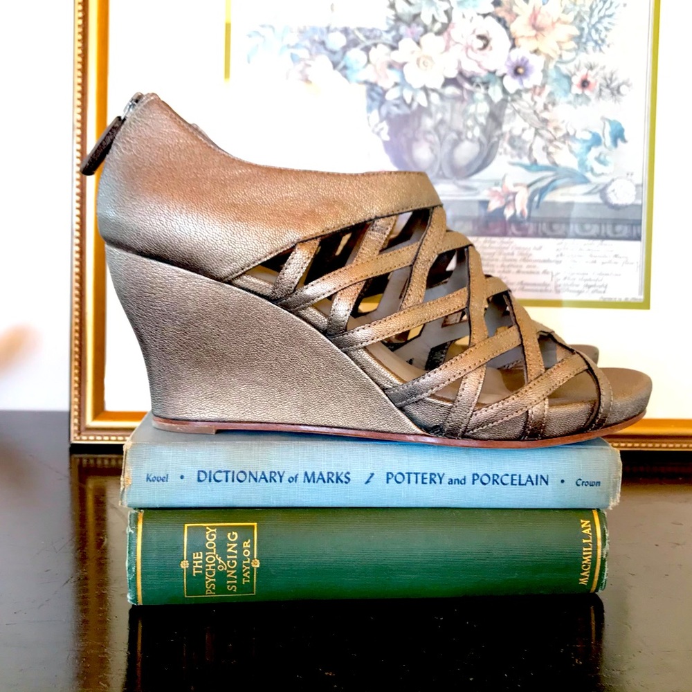 ❌SOLD❌Eileen Fisher | Cage Wedge Heels